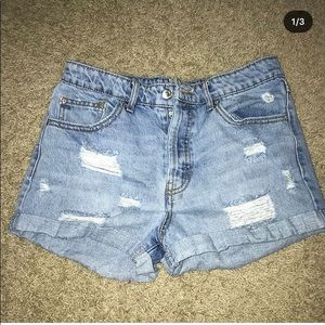 forever 21 distressed jean shorts
